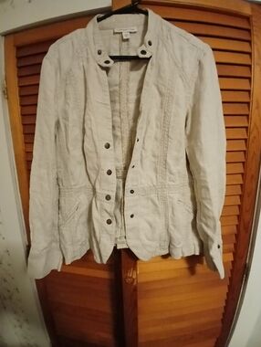 Coldwater Creek Light Beige Button-Front Jacket